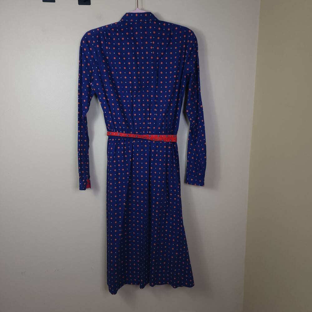 Vintage Lanz Original Cottagecore Blue Floral Long Sleeve Dress Size XS - Picture 9 of 12